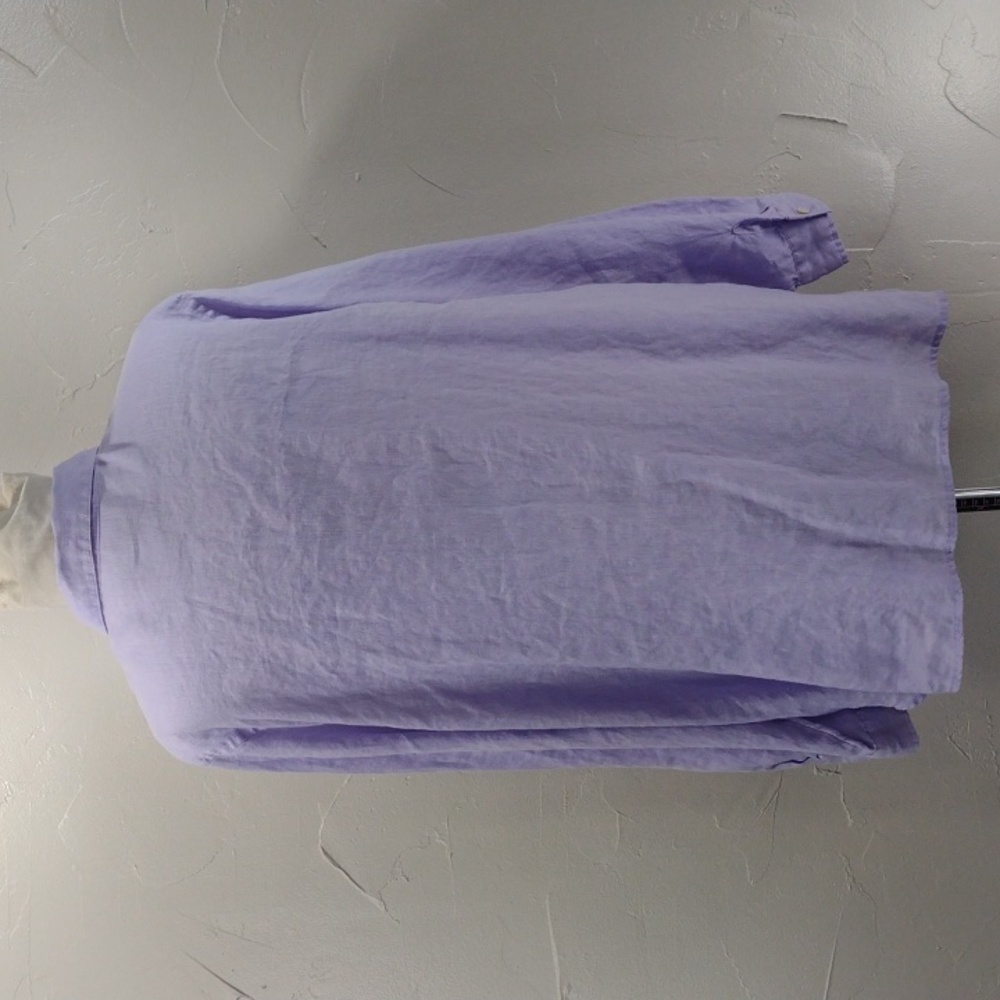 J. Jill Lavender Linen Casual Button-up Long Sleeve Shirt Women's XL - Picture 2 of 8